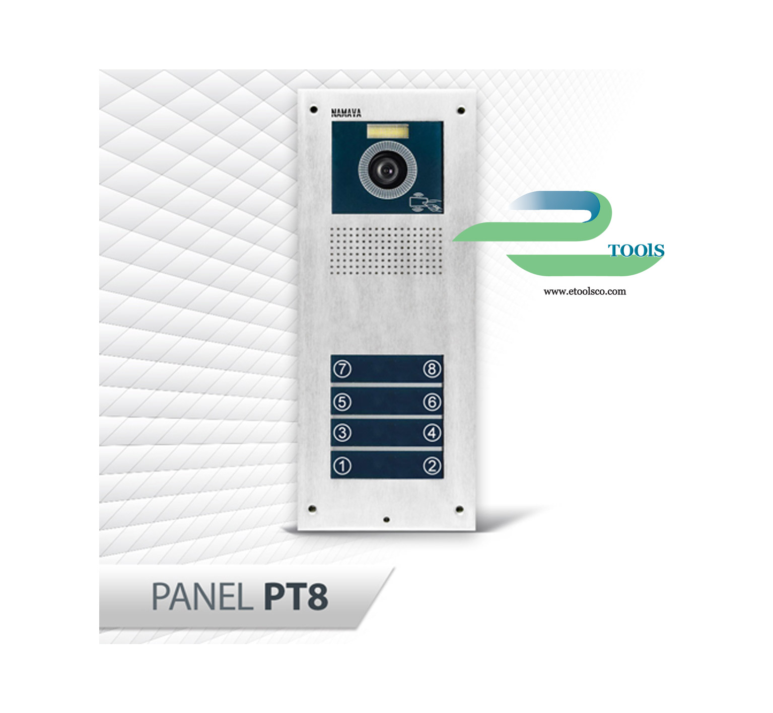 پنل 8 واحدی لمسی آیفون تصویری نماوا PT8